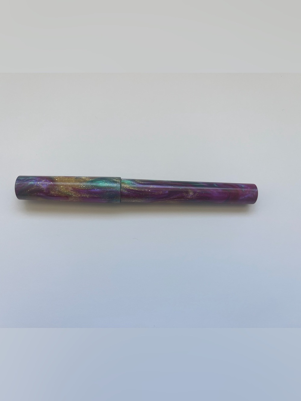 New Just Turnings Fountain Pen Brook Blanks Unicorn Horn Resin Broad Nib Writing